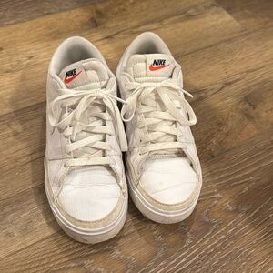 Nike Court Legacy DH3161-101 White Canvas Lace Low Top Sneaker Womens Size 6.5